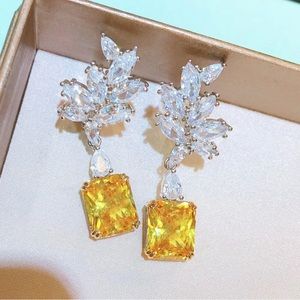 Yellow Zircon Earrings